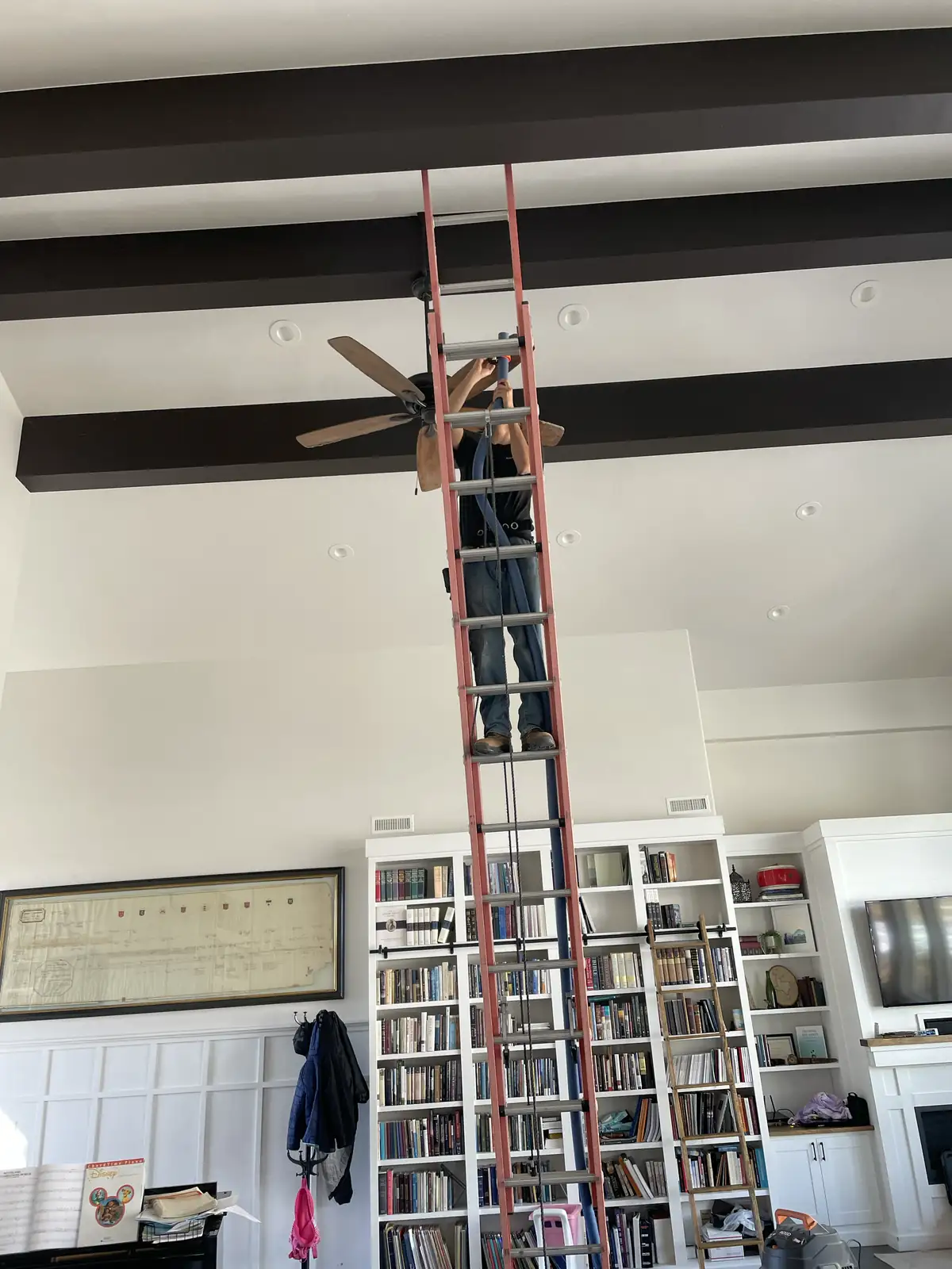 Indoor Ladder To Ceiling Vent provided by Air Pro UT.